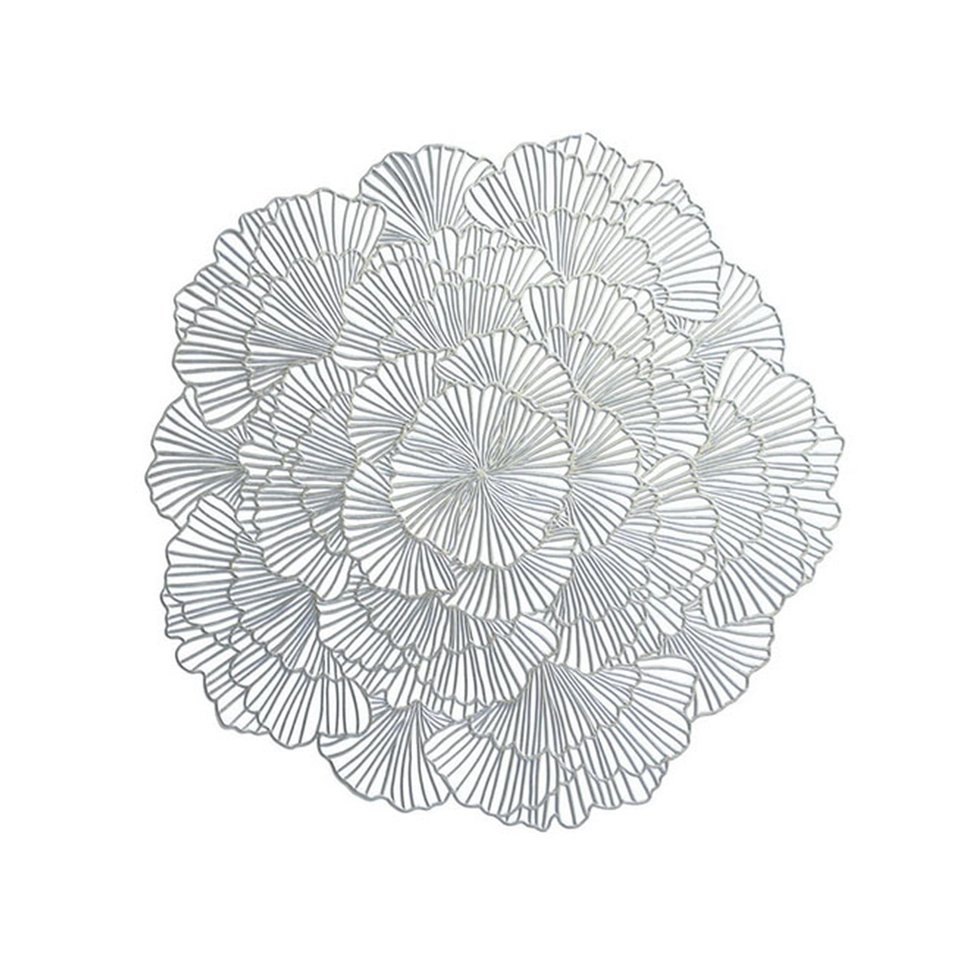 INDIVIDUAL FLOR PLATEADO