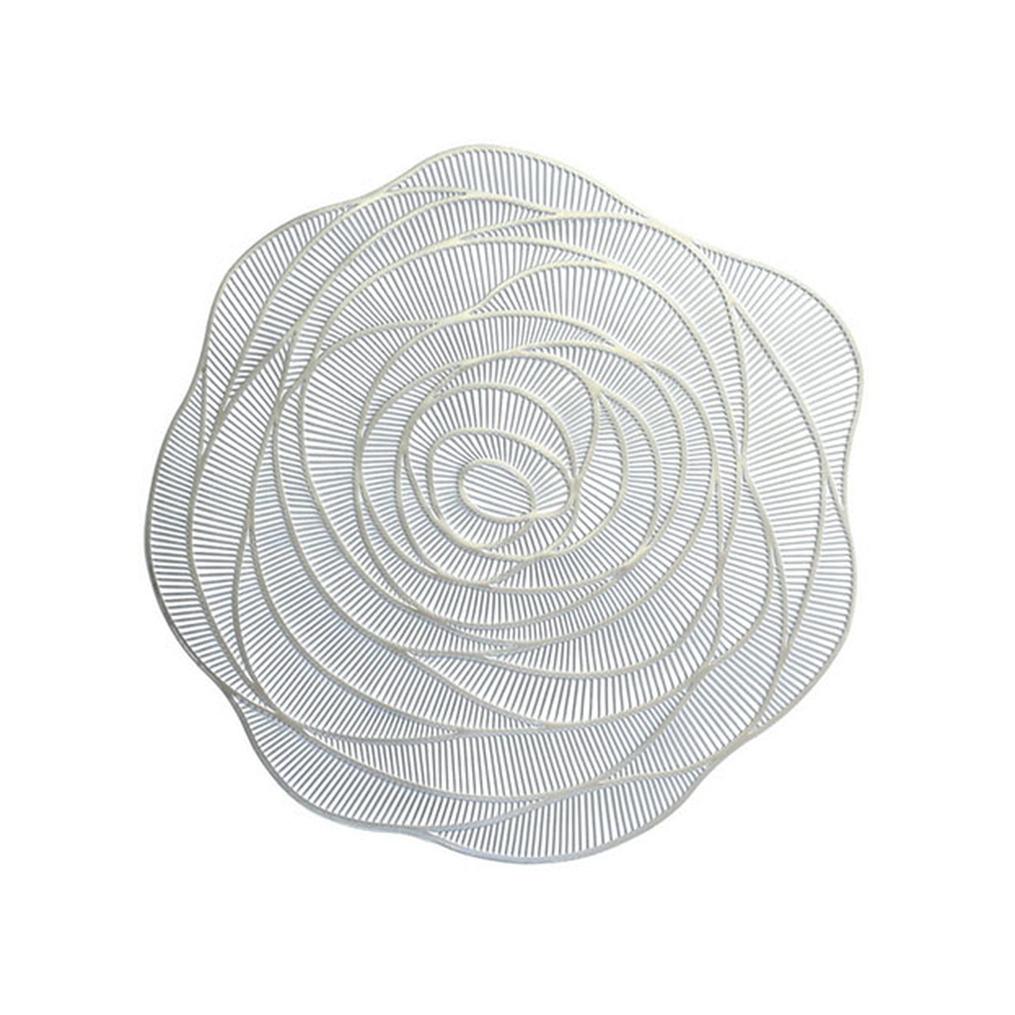 INDIVIDUAL FLOR PLATEADO