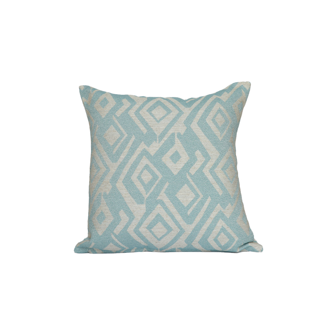 Forro cojín Jacquard azul beige