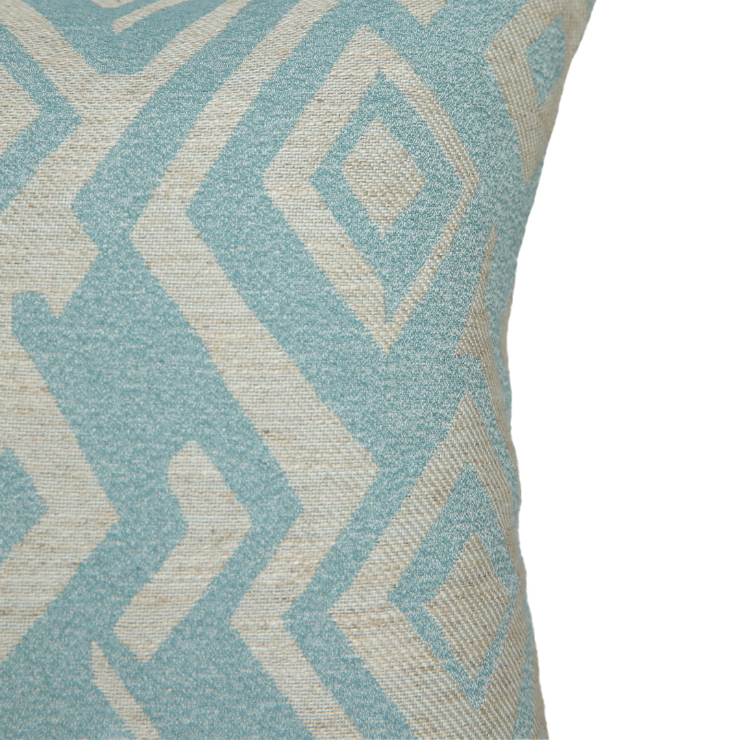 Forro cojín Jacquard azul beige