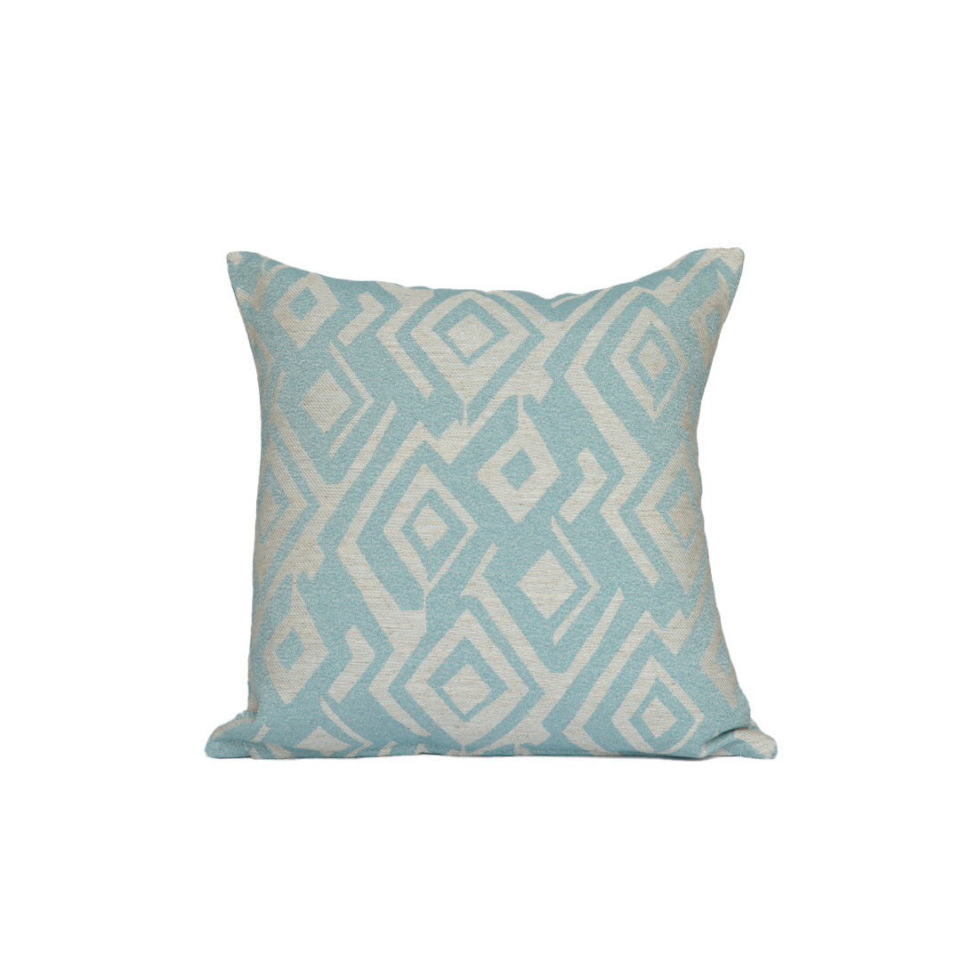 Forro cojín Jacquard azul beige