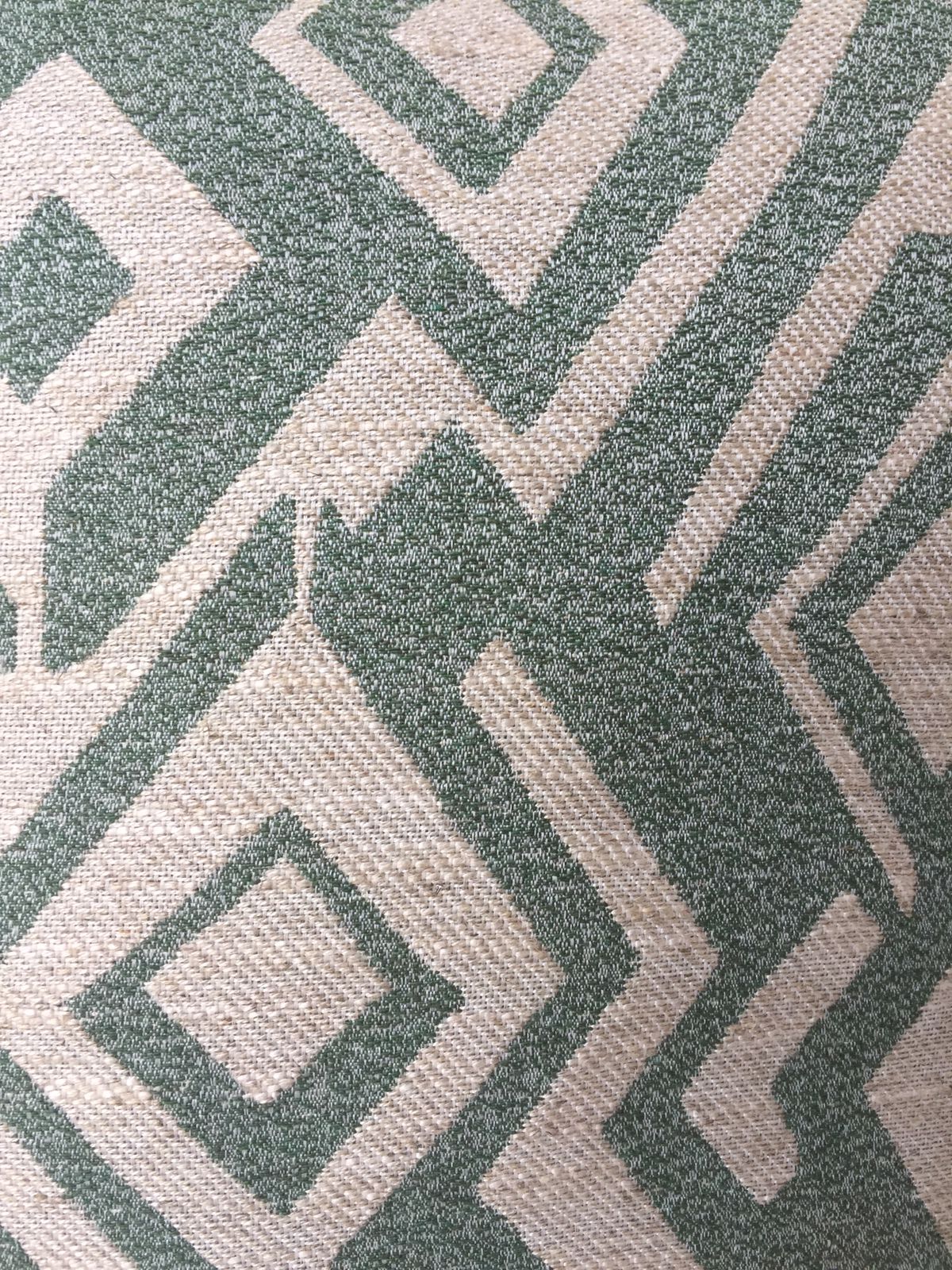 FORRO COJÍN JACQUARD VERDE BEIGE